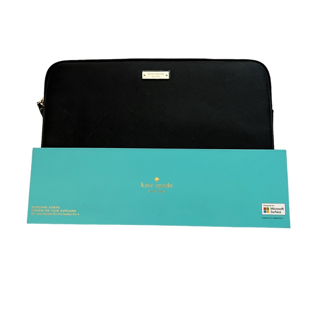 Kate Spade New York Black Leather Saffiano Sleeve For Surface Pro 3 and 4
